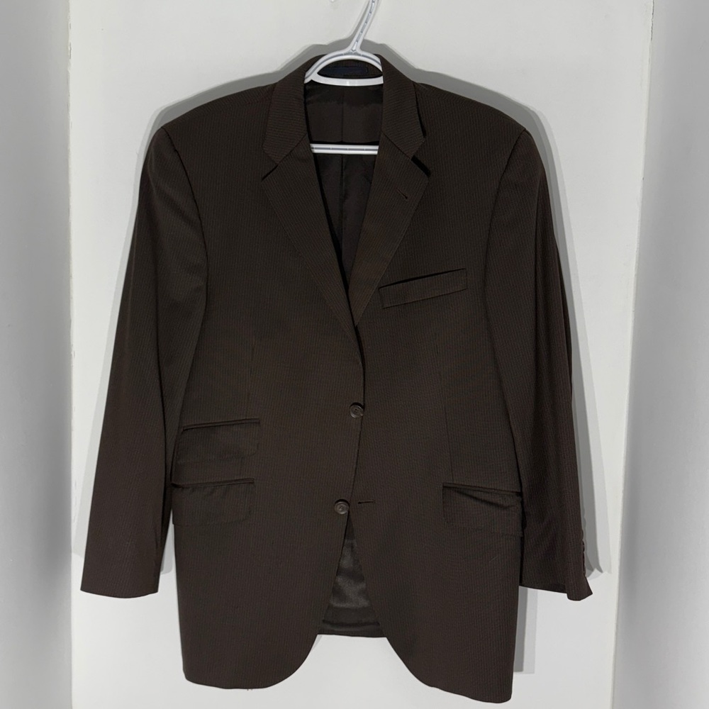 Burberry brown and Gray Striped Blazer